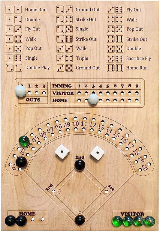Baseball Dice Board Game for Kids & Adults