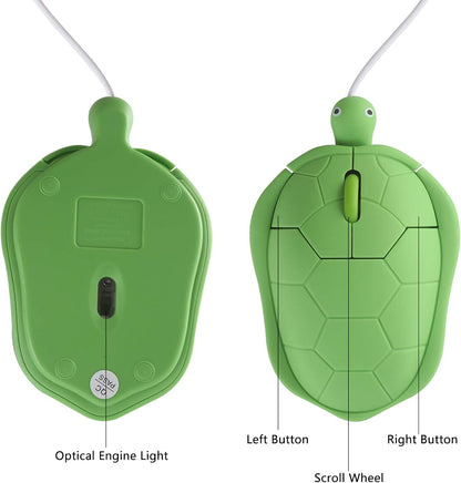 Cute Animal Turtle Shape USB Wired Corded Mouse