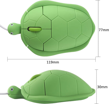 Cute Animal Turtle Shape USB Wired Corded Mouse