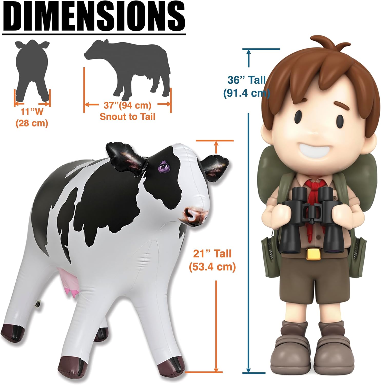Udderly Amazing: 37" Lifelike Inflatable Cow