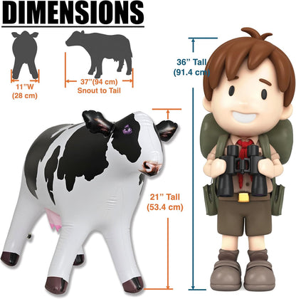 Udderly Amazing: 37" Lifelike Inflatable Cow