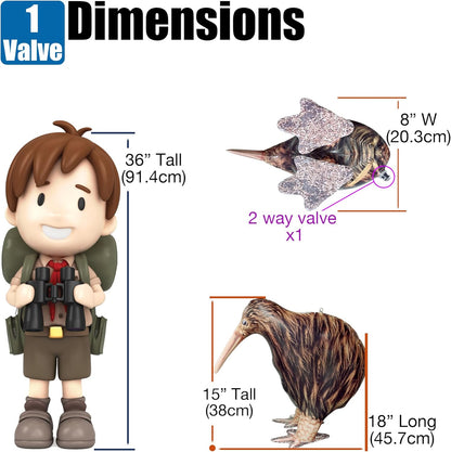 New Zealand Oddity: 18" Lifelike Inflatable Kiwi Bird