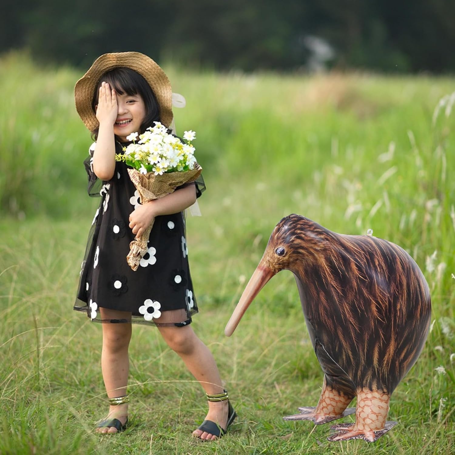New Zealand Oddity: 18" Lifelike Inflatable Kiwi Bird