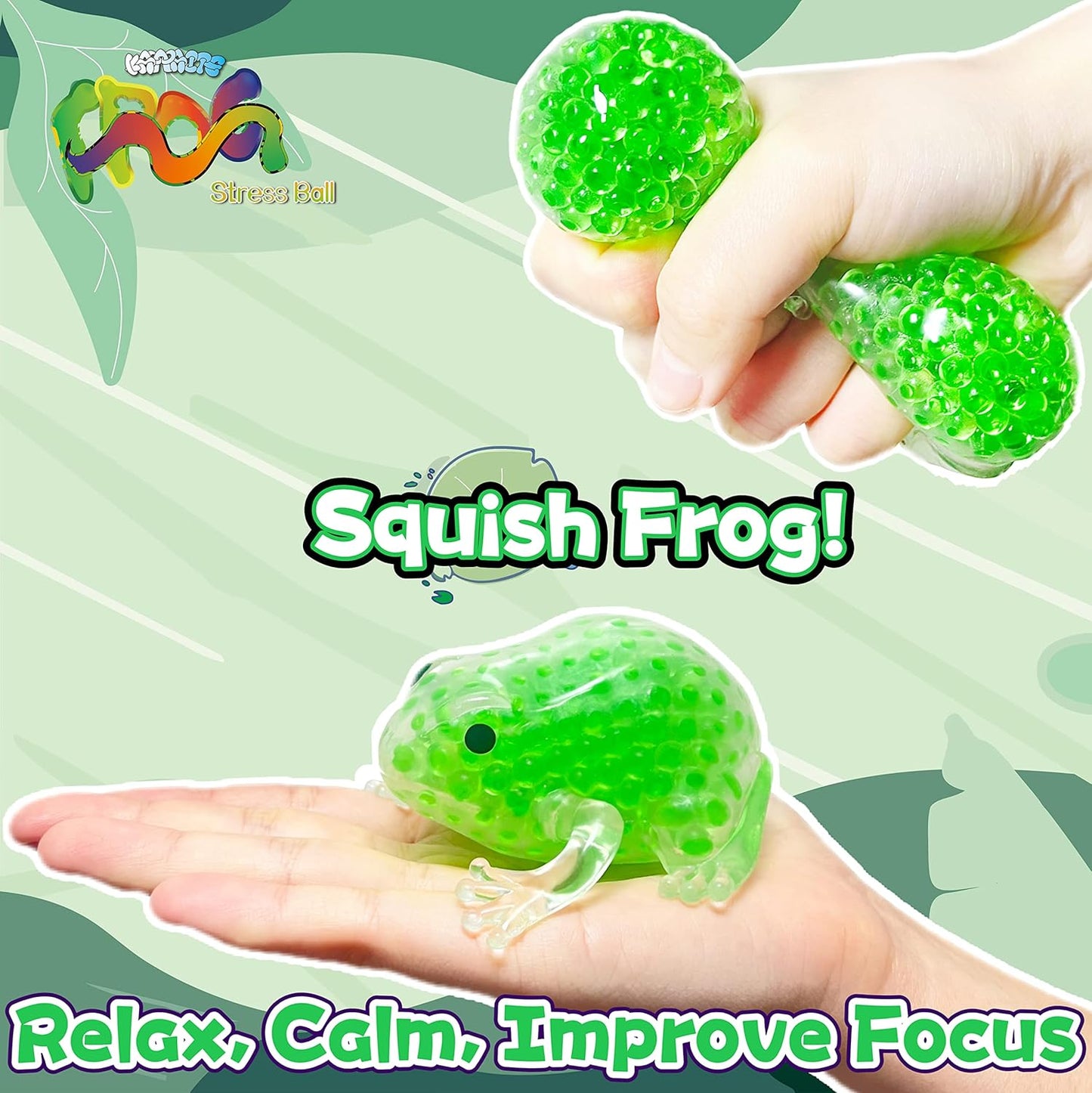 Green Frog Stress Relief Balls 