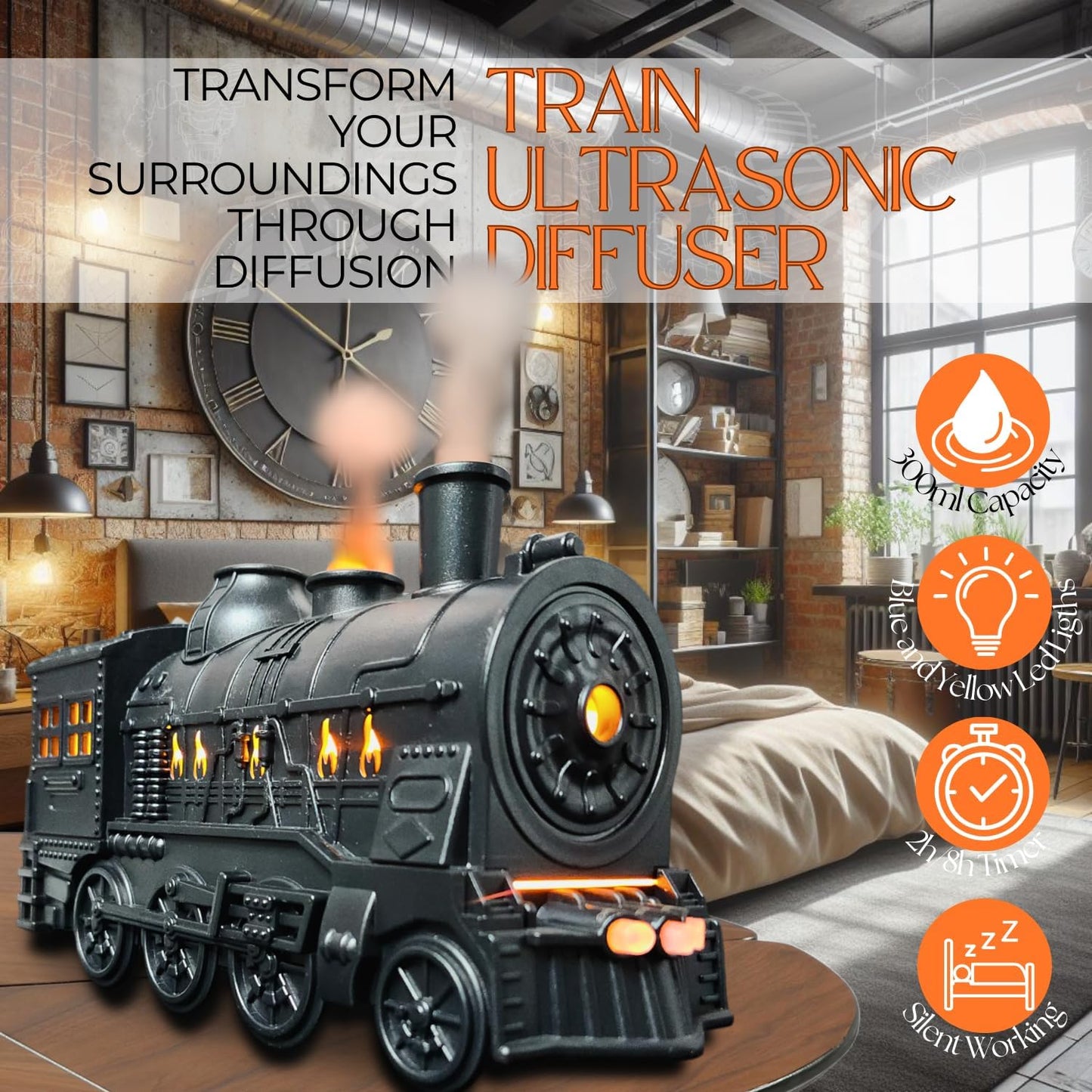 Relaxation Express: Train Essential Oil Diffuser