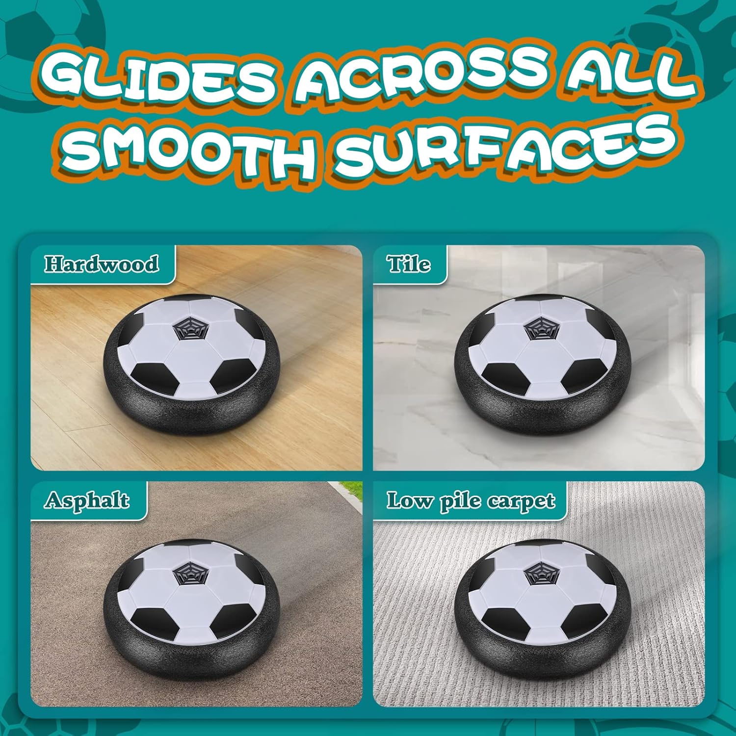 2 Pack Hover Soccer Ball