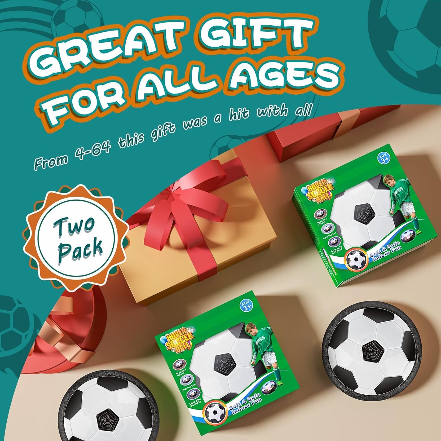 2 Pack Hover Soccer Ball