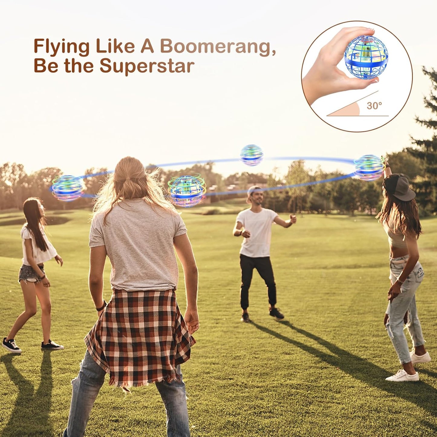 Flying Boomerang Ball
