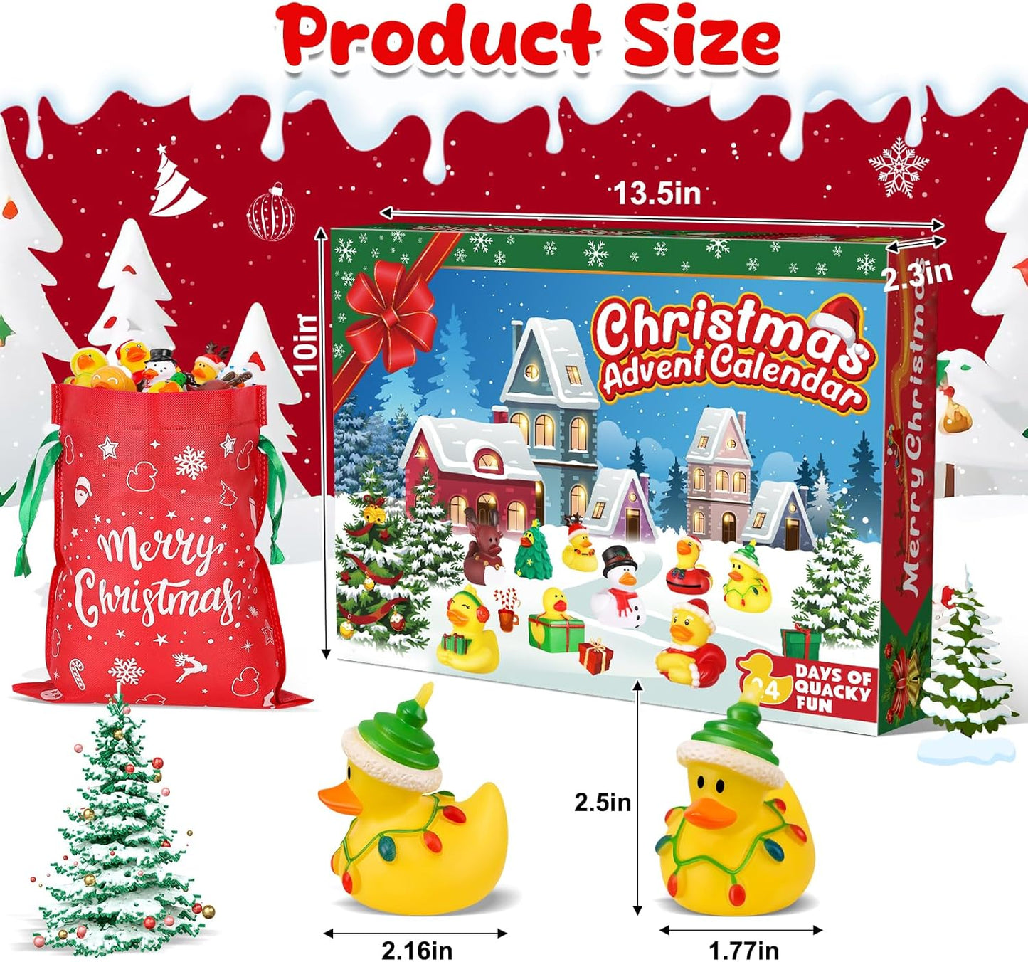 2025 Advent Calendar Christmas Rubber Ducks