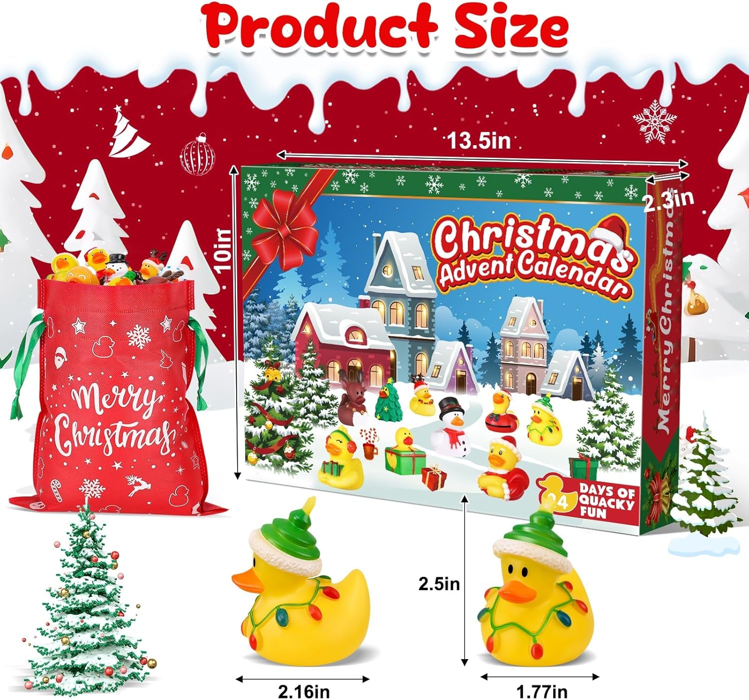 2025 Advent Calendar Christmas Rubber Ducks