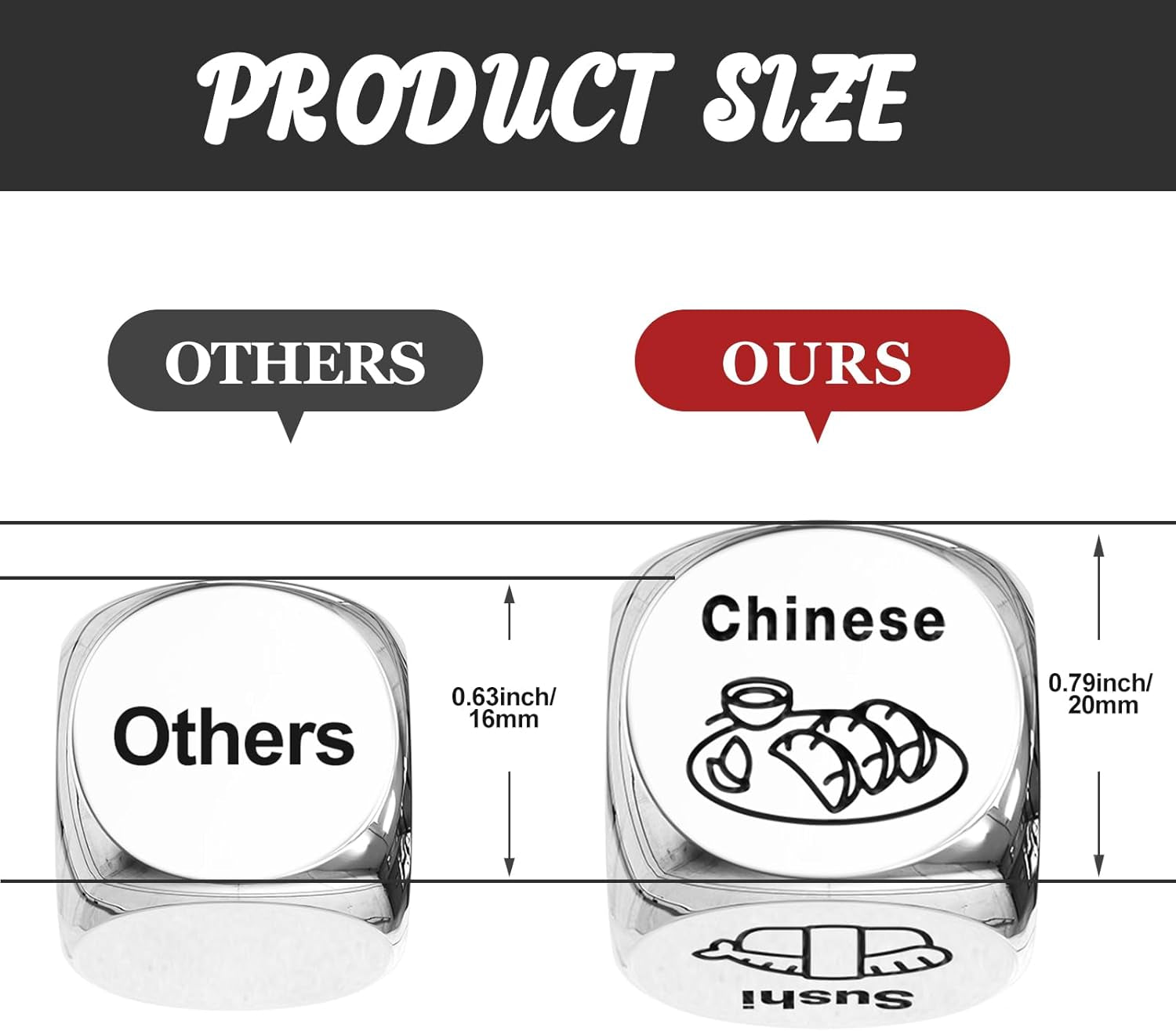 Steel Food Decision Dice